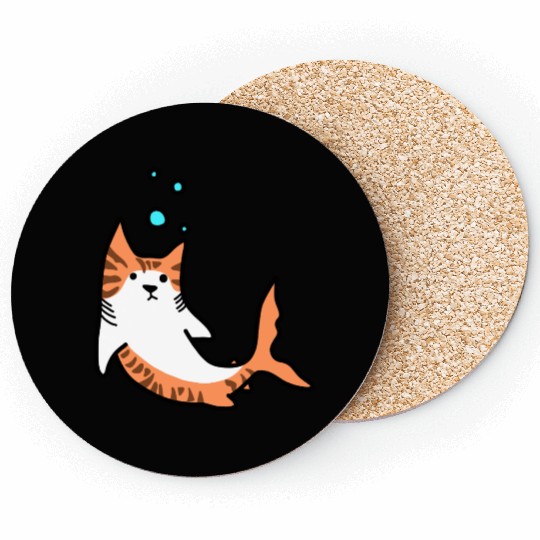 Cat Fish Shark Coasters