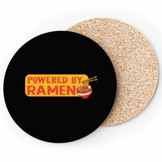 Powered By Ramen Noodles Coasters