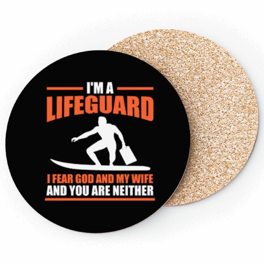 Lifeguard Pool Life Saver Coasters