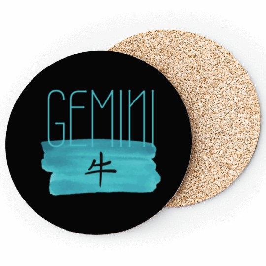 GEMINI OX AESTHETIC ZODIAC Coasters