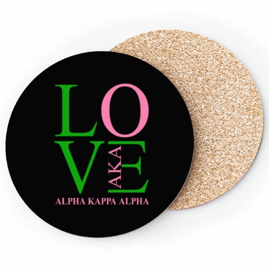 Aka Coasters Love Sorority Gift Alpha Kappa Aka Parap