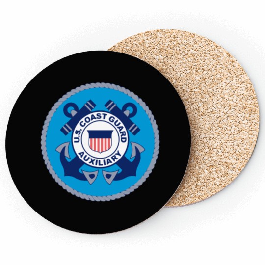 Us Coast Guard Auxiliary Homeland Security Patch Coasters