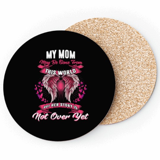 Angel Mommy Angel Wings Apparel Rest in Peace Mom Coasters