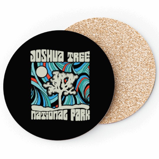 Joshua Tree National Park Retro Psychedelic 60S Ho Coasters