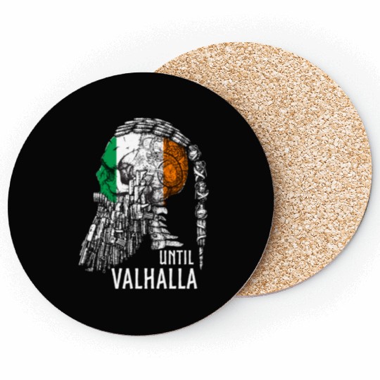 Until Valhalla, Vikings, Viking irish Flag Coasters