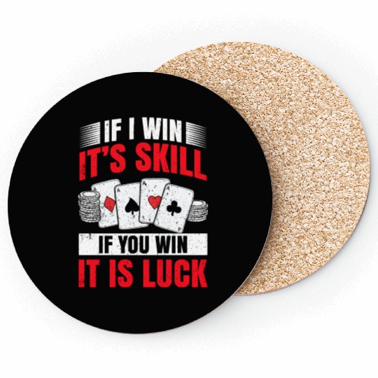 Poker Blackjack Cards Royal Flush Gambling Casino Coasters