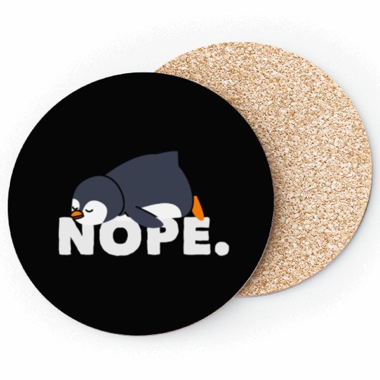 Lazy Penguin Relaxed Nope Gift Coasters