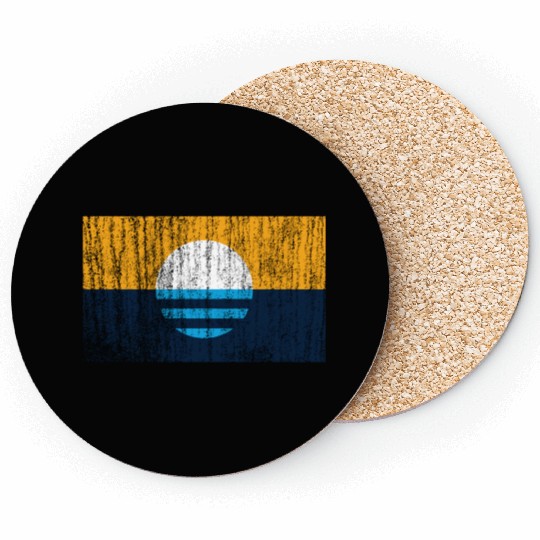 People'S Flag Of Milwaukee Vintage Style Distresse Coasters