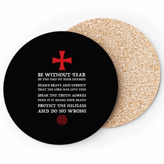 Crusader Knight Knights Templar Code Holy Cross Coasters