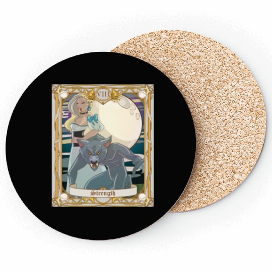 Strength Tarot Card, Major Arcana Anime Vampire Coasters