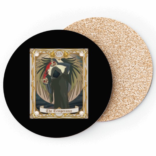 Temperance Tarot Card, Major Arcana Anime Skull Coasters