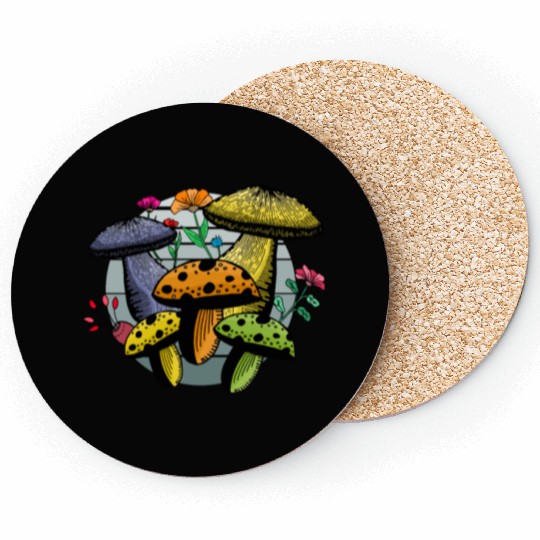 Mushrooms colorful Coasters
