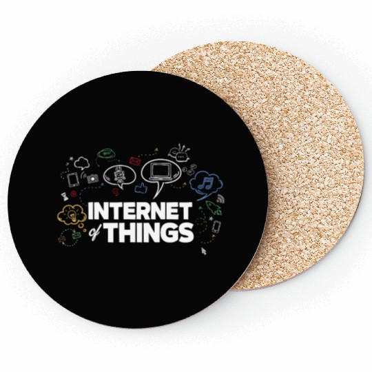 Internet Of Things Computer IOT Data Smart Gift Coasters