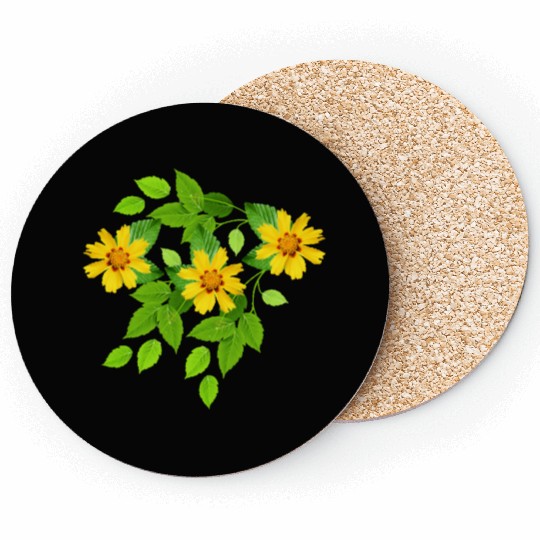 yellow flowers Coasters