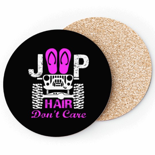 Jeep Hair Don't Care Coasters