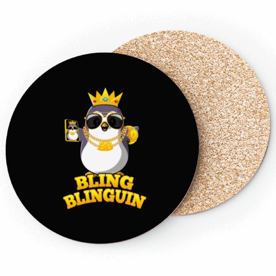 Bling Blinguin Pinguin Coasters