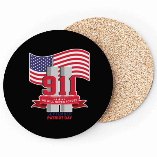 Patriot Day Never Forget 911 Anniversary Coasters