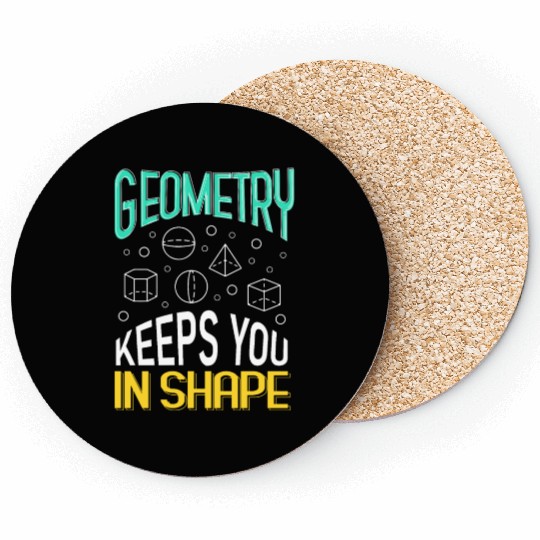 Math Teacher Geometry Gift Coasters