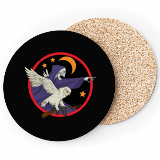 416th Night Fighter Squadron Patch Vintage WWII Coasters