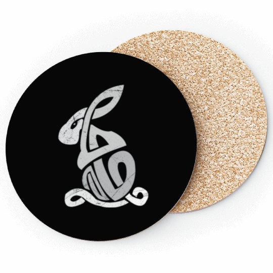 Celtic Symbols Bunny Celtic Knot Gift Idea Coasters