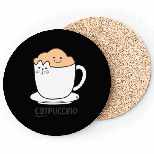 Coffee Lover Caffeine Cat Lover Kity Kitten Pet Coasters