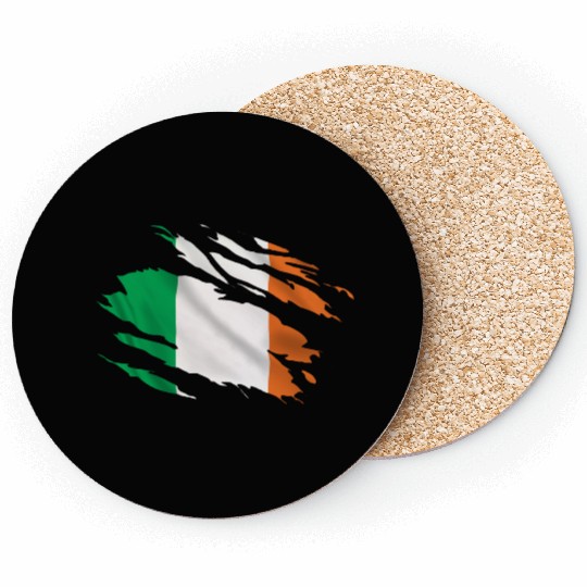 Ireland Ripped Flag Coasters