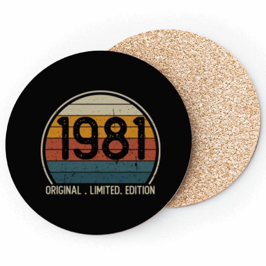 1981 Vintage 40th Birthday 40 Years Old Coasters