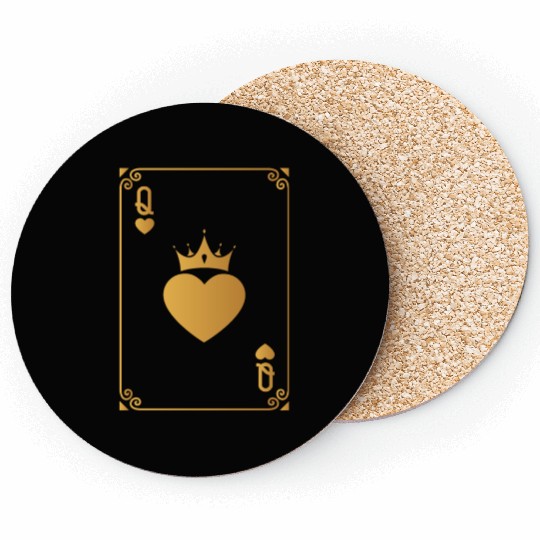 Queen of Heart King Queen Couple Halloween Costume Coasters