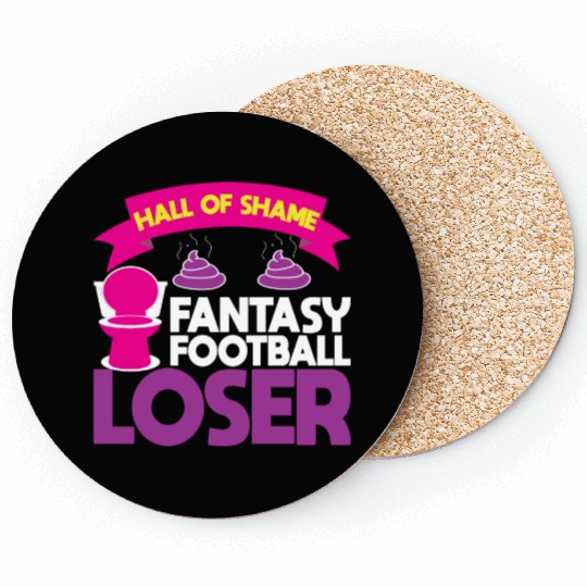 Fantasy Football Loser Poop Funny Coasters