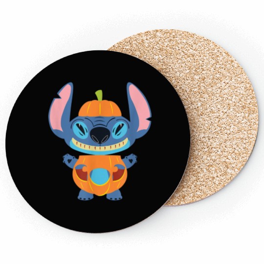 Stitch Pumpkin Halloween Coasters