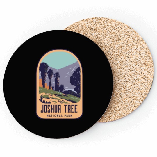 Joshua tree national park retro design Coasters