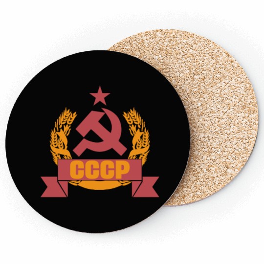 USSR coat of arms Soviet Union Russia gift Coasters