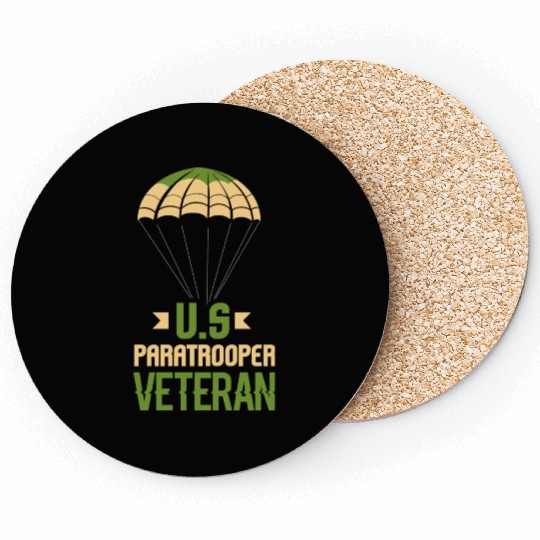 Army Parachute Airborne Division US Veteran Coasters