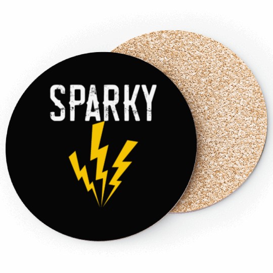 Sparky Electrician Lineman Electricity Electronics Coasters
