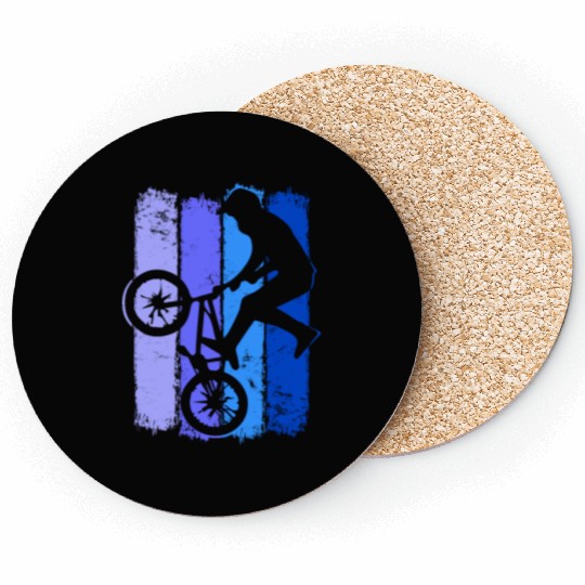 Retro Bmx Bike | Old School Bmx | Vintage Bmx Blue Coasters