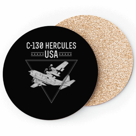 C 130 Hercules US Airborne Fighter Pilot Coasters
