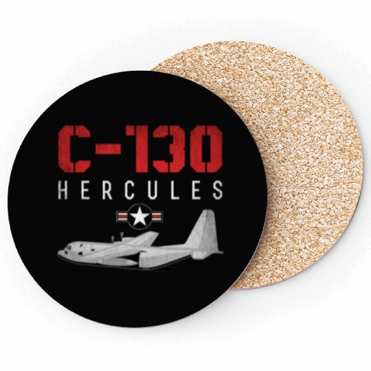 C 130 Hercules US Airborne Fighter Pilot Coasters