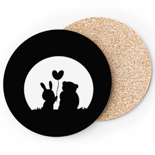 Bunny and Bear Coasters