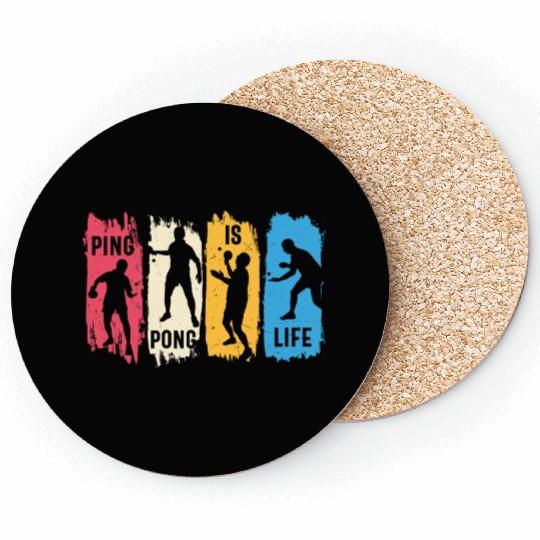 Ping Pong Lovers - Table Tennis - Ping Pong Saying Coasters