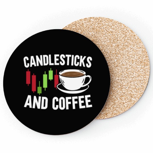 Candlesticks And Coffee Trader Caffeine Lover Coasters