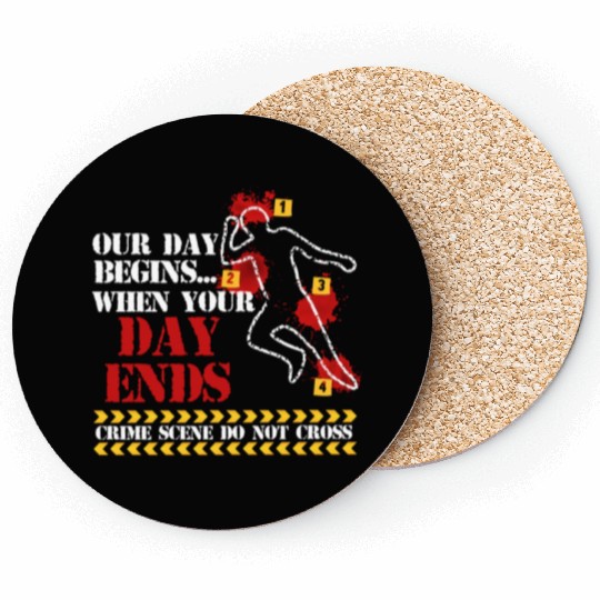 Forensic Science Investigator Crime Detective Coasters