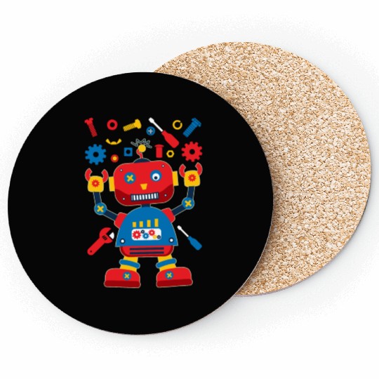 Robot Engineer Science Technology Robots Coasters