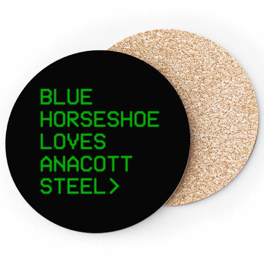 Blue Horseshoe Loves Anacott Steel Coasters