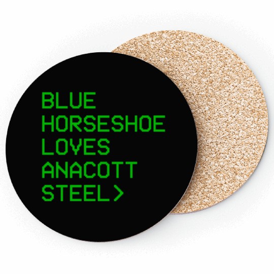 Blue Horseshoe Loves Anacott Steel Coasters