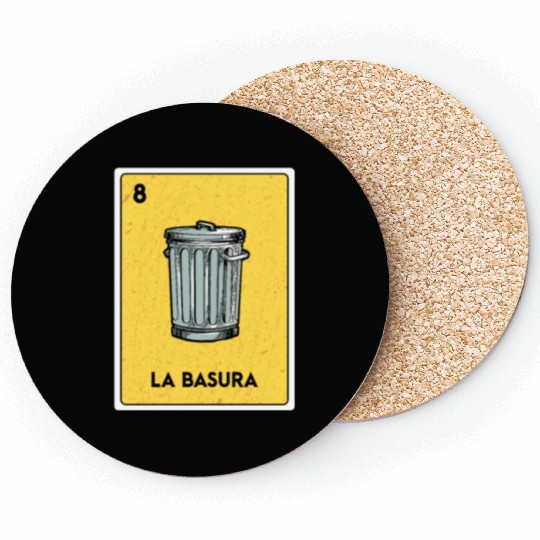 Mexican Lottery Bingo Game Card Fan La Basura Coasters