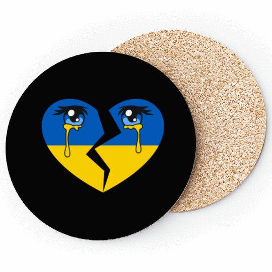 Tears For Ukraine Stand With Ukraine Coasters