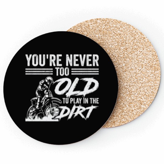 Bikers Not Too Old Off-roading Dirt Bike Coasters