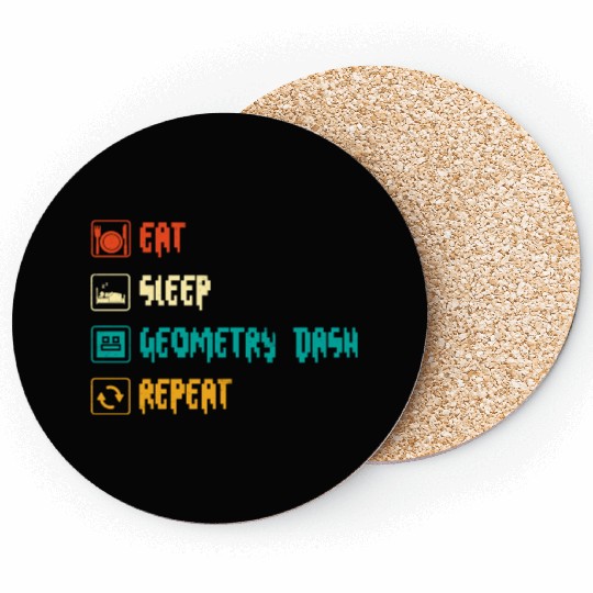 Eat sleep geometry dash repeat retro Jumper Repeat Coasters