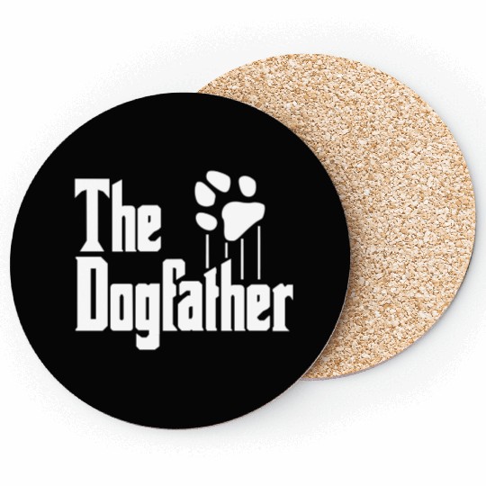 Dog Dad Dogs The Dogfather Coasters