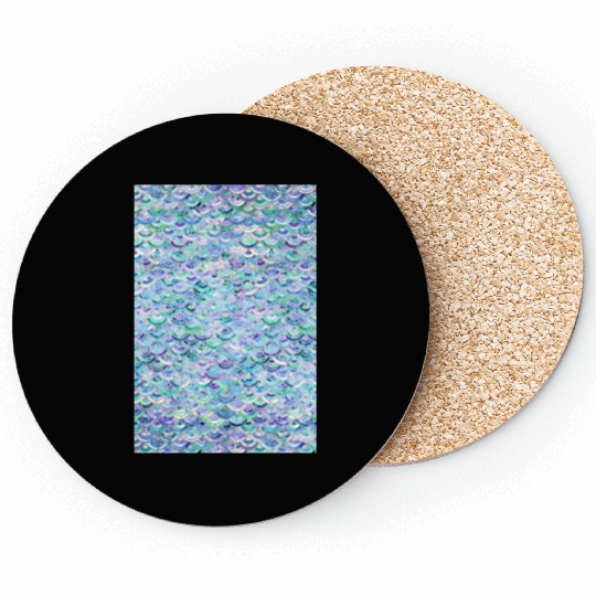 Marble Mosaic in Sapphire and Emerald Coasters